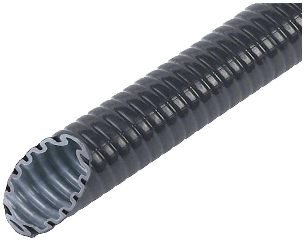 KRGK-Rohr Plica PE-UV M16 biegsam PVC -15…60°C schwarz