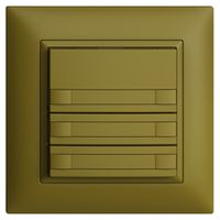 UP-KNX-Taster RGB EDUE FMI, 250mW, o.LED, m.Papier, 3×Taste, 2×Tastenb., ov