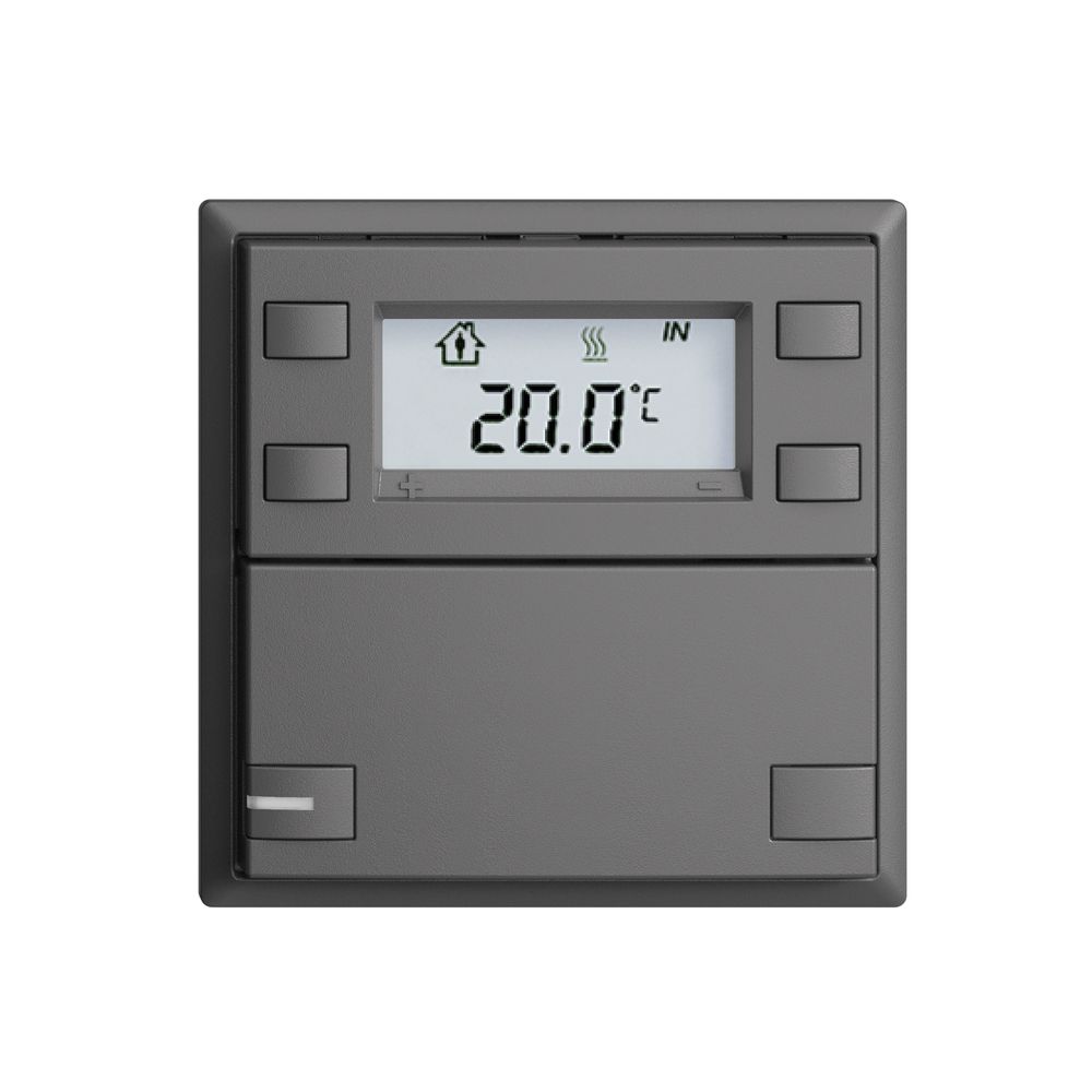 UP-RTH-Taster KNX 1-fach EDIZIOdue F dunkelgrau, mit LED RGB