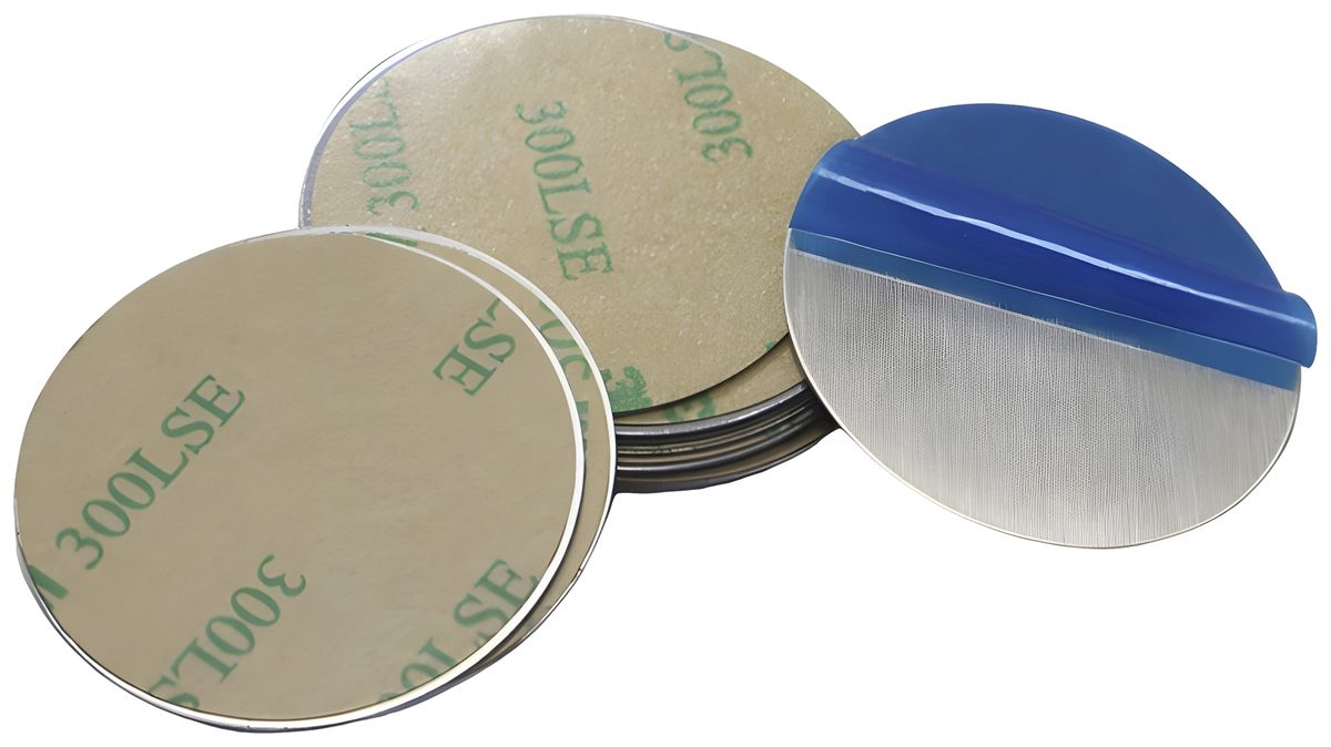 Montagescheibe DOTLUX QUICK-FIX Aluminium Ø20 Silber mit Klebeband 100 Stk