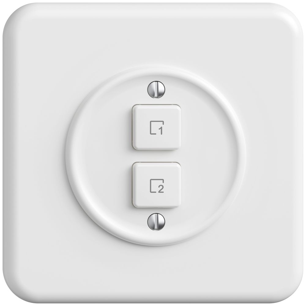 Comando per pulsante scena INC 2 scene vert./2T Sdue Wiser bianco