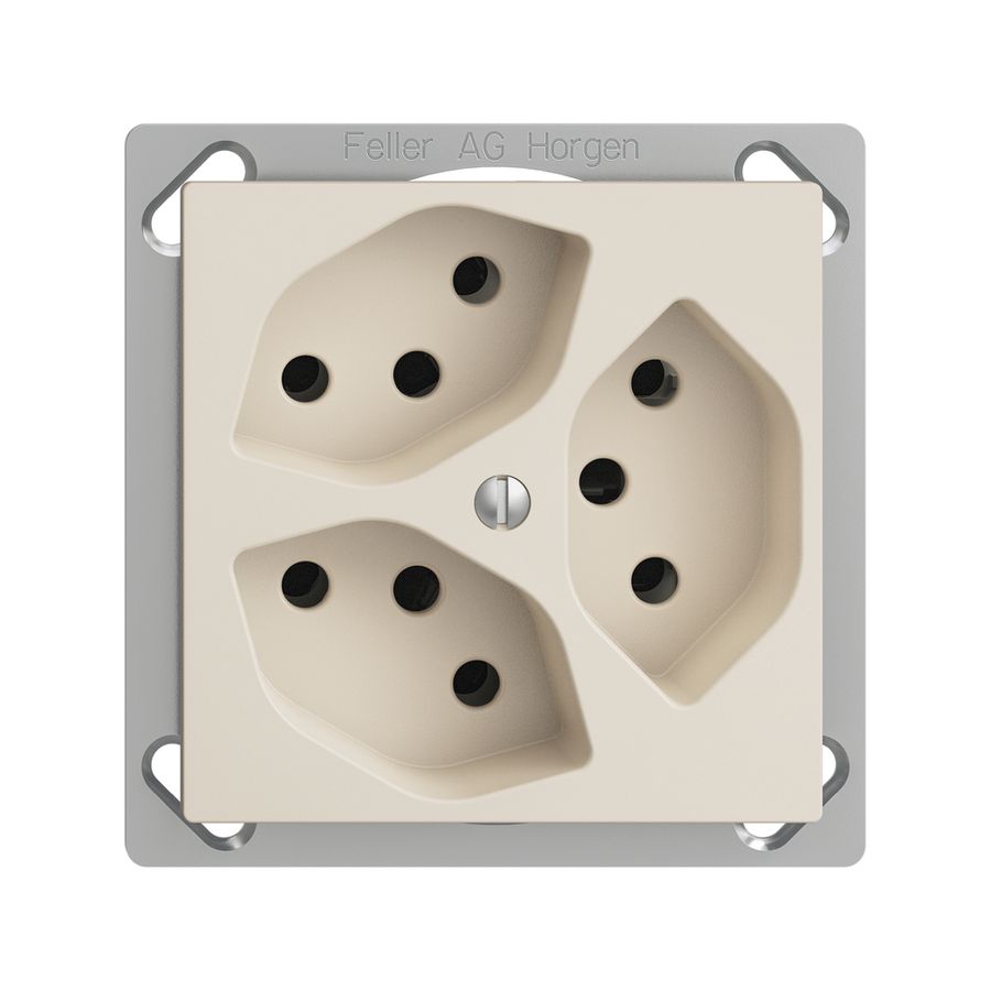 Prise INC EDIZIOdue 3×T13 crema 3×S