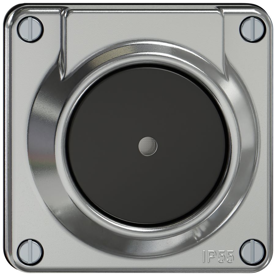 Poussoir de sonnerie ELEMENT SNAPFIX® avec éclairage 87×87×26mm alu