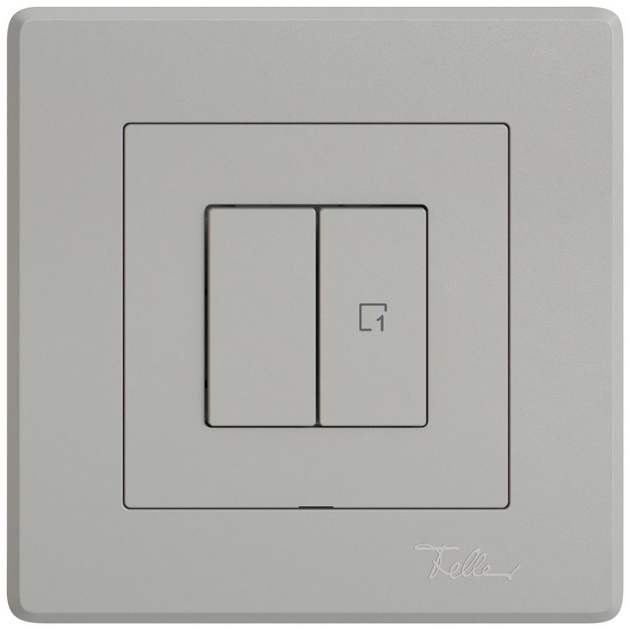 Station sec.interr.ENC EDIZIO.liv Wiser SNAPFIX® 1 scène 2 touches WLAN grc