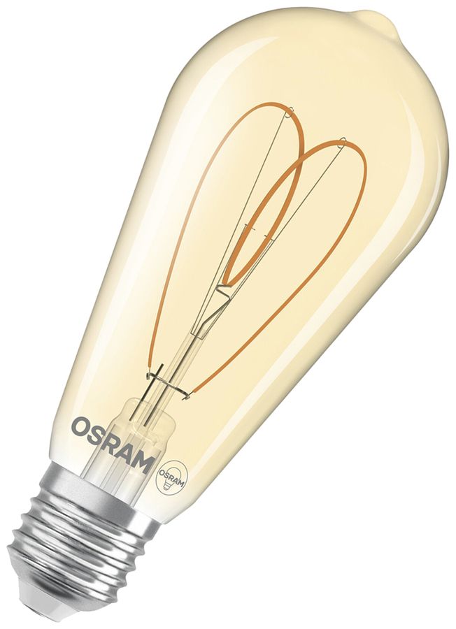 Lampada LED Osram Vintage 1906 E27 4.9W 470lm 822 REG Ø64×139mm oro