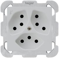 Presa INC kallysto 3×T13/1 grigio chiaro protezione bambini piastra di fissaggio