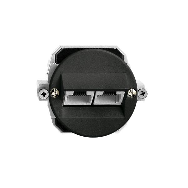 Einsatz zu UP-Anschlussdose 2×RJ45/u 8P getr.sz ITplus P 43mm