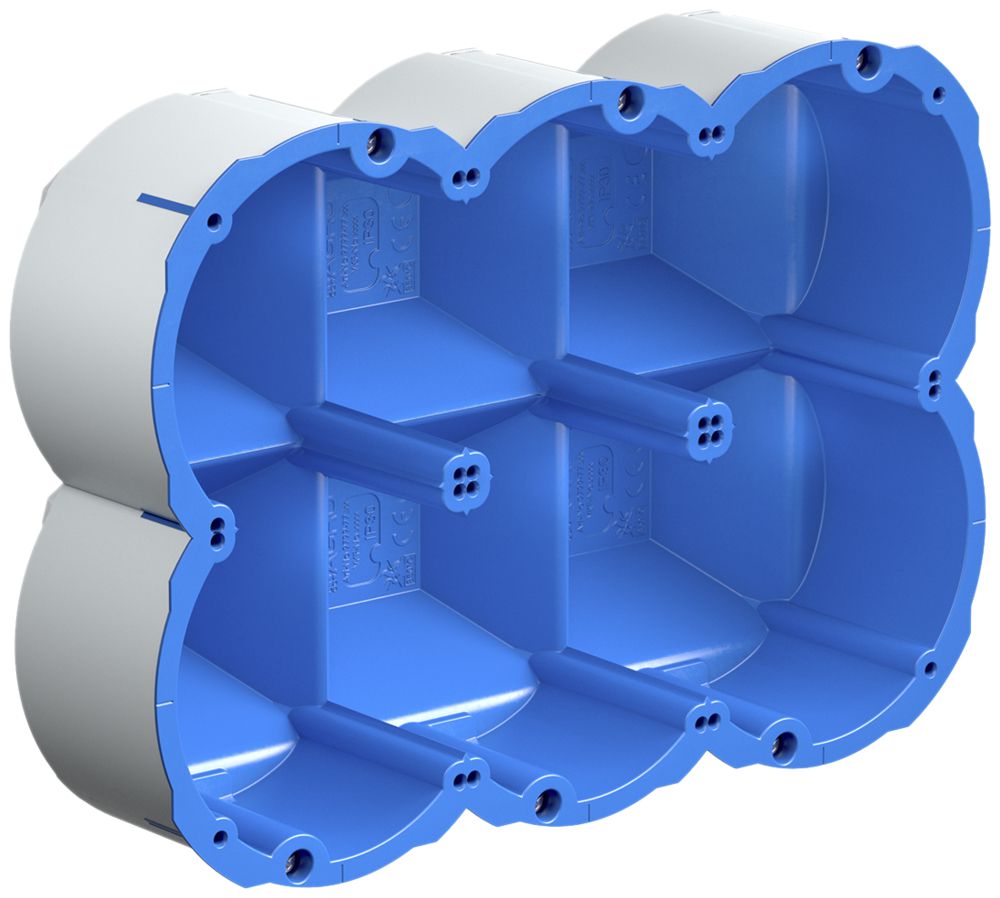 Hohlwanddose AGRO Quickbox Maxi 3×2 Ø83mm Schallschutz