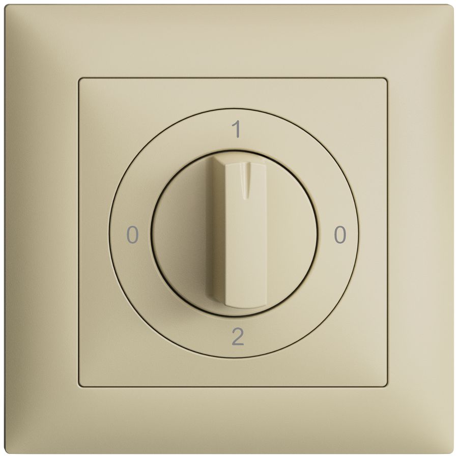 Kit frontale EDIZIOdue 0-1-0-2 88×88mm vanille per interruttore rotativo