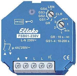 EB-RF-Jalousieaktor Eltako FSB61-230V, 1 Kanal (1+1S)