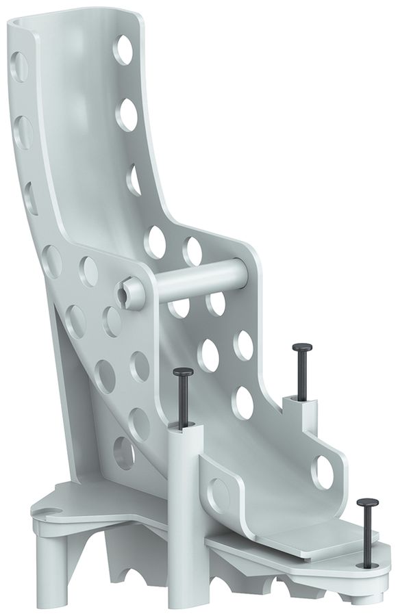 Rohrstütze AGRO halogenfrei grau mit Nägeln