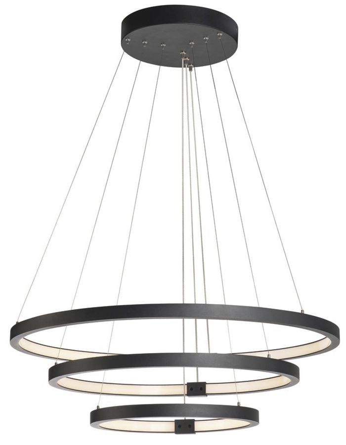 LED-Pendelleuchte SLV ONE TRIPLE DALI 65W 4200lm 3000/4000K Ø800×30mm schwarz