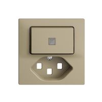 Frontset 60×60mm EDIZIOdue sand T23 mit Linse für Kleinkombi