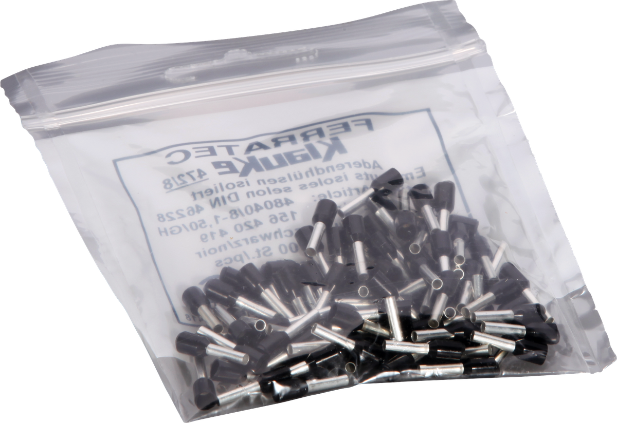 Capocorda Ferratec DIN isolalto 1.5mm²/8mm nero