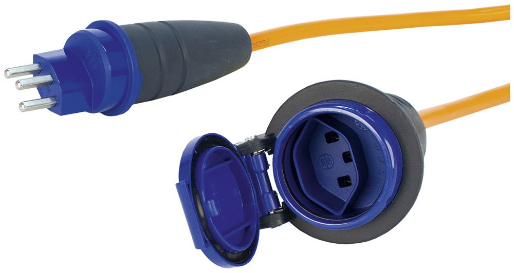 Cavo di prolunga Steffen EPR-PUR 3×2.5mm² 5m T23/T23 per l'industria arancione