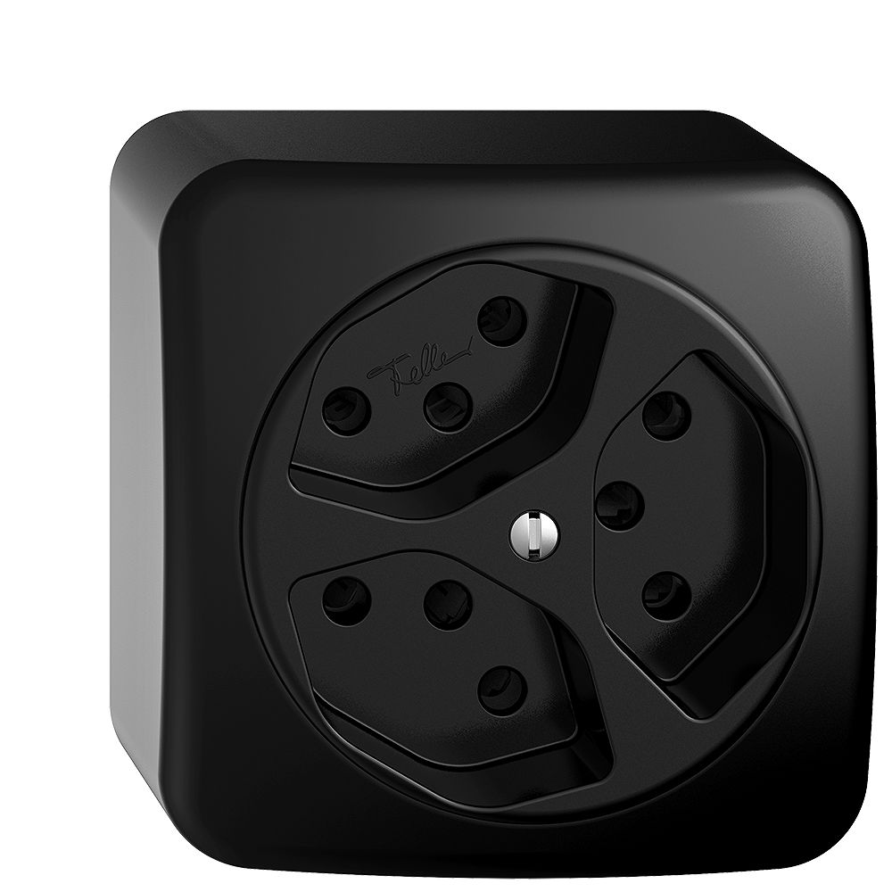 Presa AP STANDARDdue 3×T13 nero