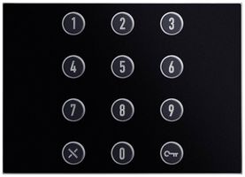 Placca frontale per modulo tastiera numerica Urmet Alpha, IP55, nero