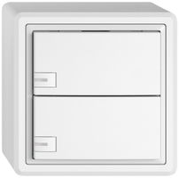 Poussoir KNX RGB AP EDIZIO.liv SNAPFIX® capteur temp.RGB-LED 2× comm.1T bc