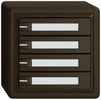 AP-KNX-Taster RGB EDIZIO.liv SNAPFIX® Temperaturfüh.RGB-LED Pap.4×T 1-Tbed.br