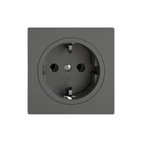 Steckdose EDIZIO.liv SNAPFIX® SCHUKO 16A 230V 60×60mm dunkelgrau