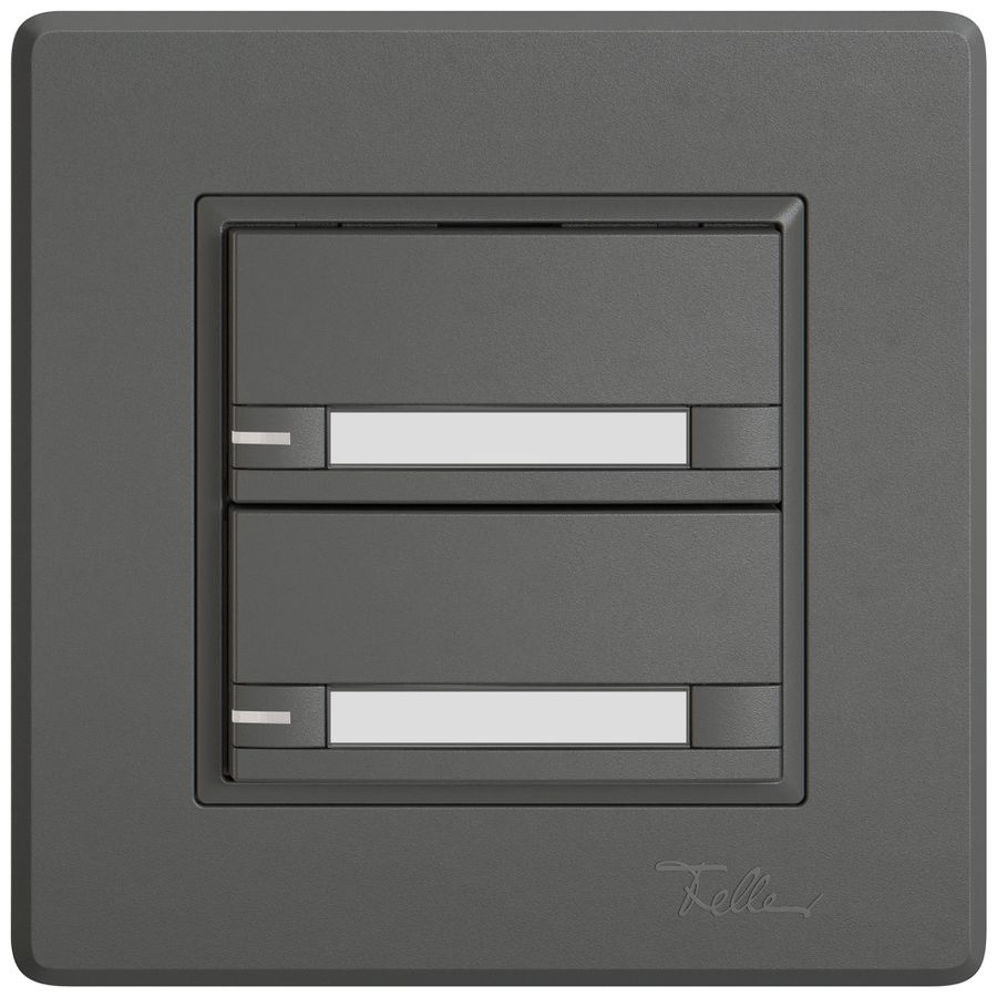 Poussoir KNX RGB ENC EDIZIO.liv SNAPFIX® capteur temp.RGB-LED étiqu.2×com.2T grf