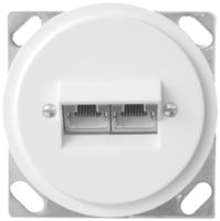 EB-Anschlussdose JK 58 2RJ45 getrennt, weiss