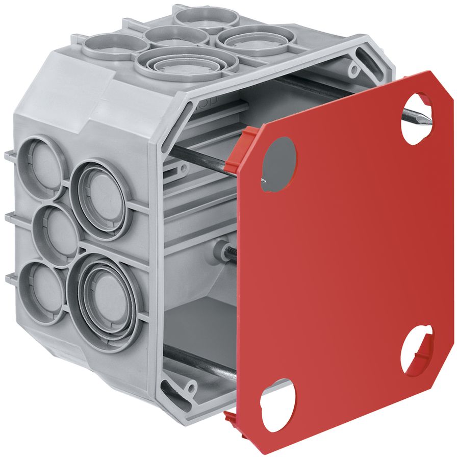 Boîte de dérivation ENC HSB grd.2 115×115×75mm TFC 850°C, 4 clous sans halogène