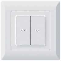 UP-KNX-Storentaster Hager BA kallysto.line C 2-fach 92×92mm weiss