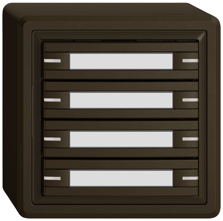 AP-KNX-Taster RGB EDIZIO.liv SNAPFIX® Temperaturfüh.RGB-LED Pap.8×T 1-Tbed.br