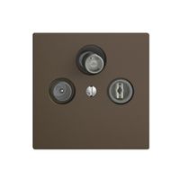 Stichdose SAT/TV DB52 EDIZIOdue coffee mit IEC/F-Anschluss