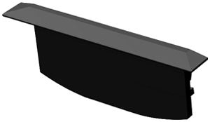 Cappa terminale SLV GRAZIA 60 86×33×25mm alluminio nero