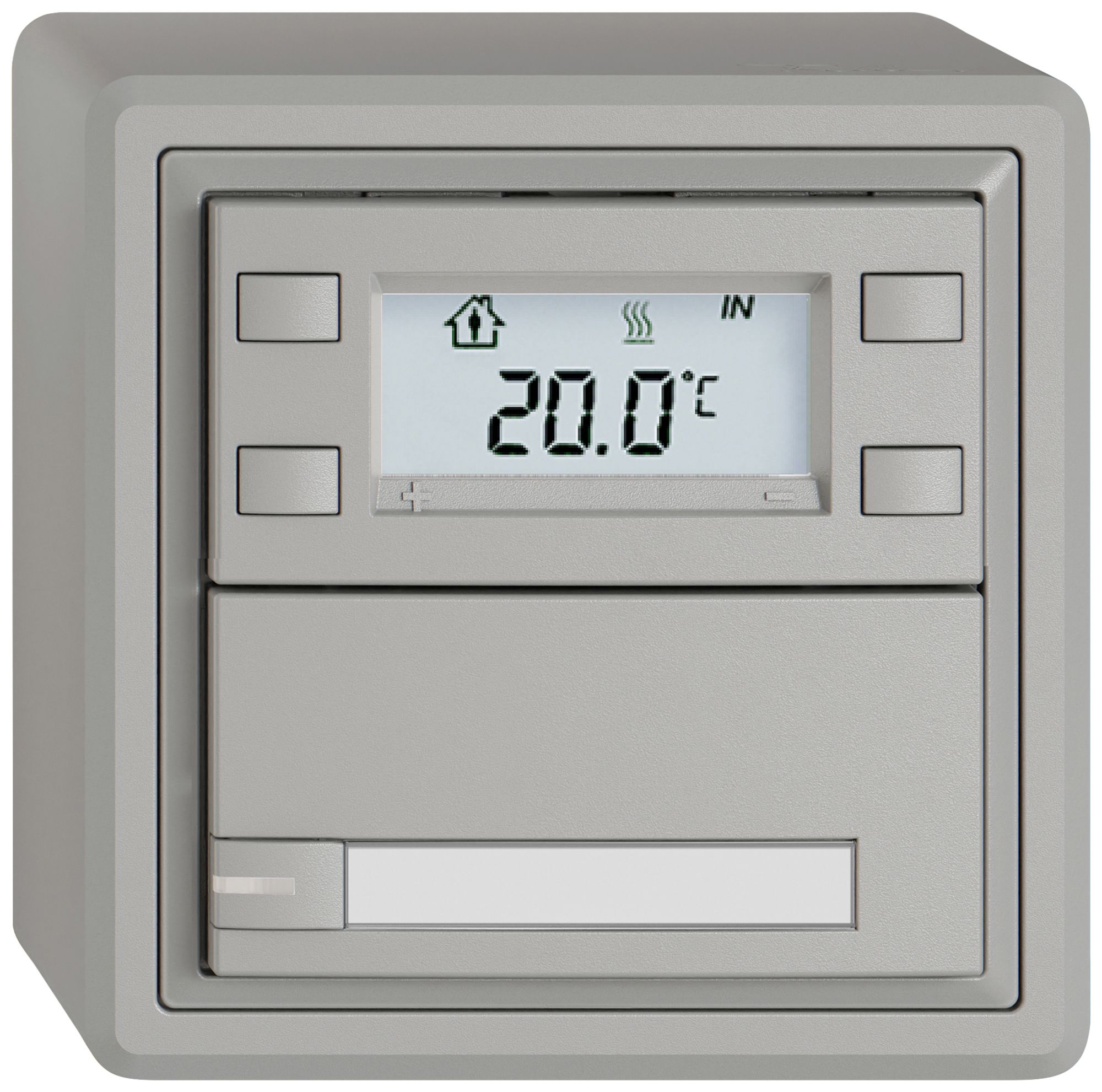 Poussoir RTH AP EDIZIO.liv SNAPFIX® a.RGB-LED étiqu.1×touche comm.1T grc