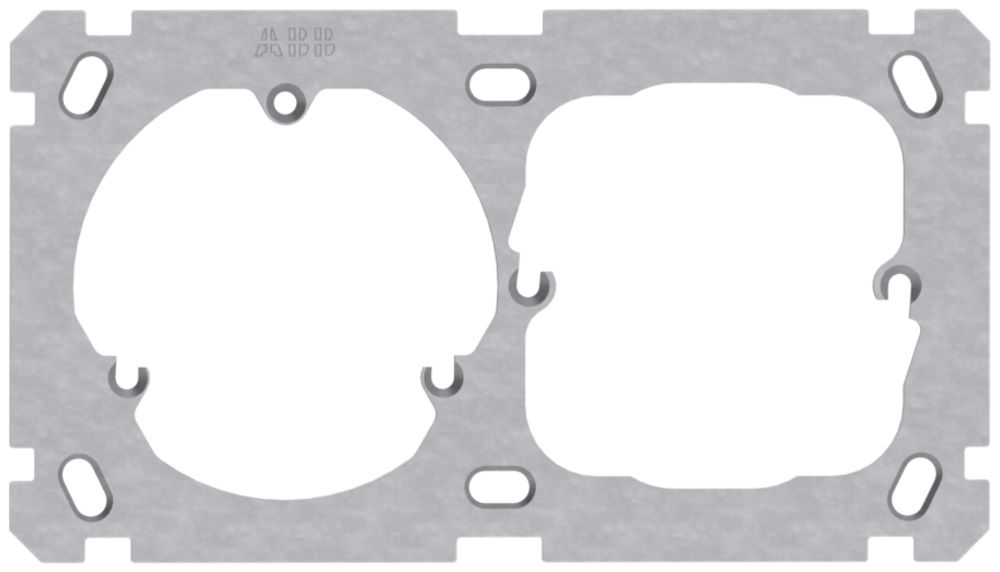 Befestigungsplatte ABB 1×2 Steckdose+52mm