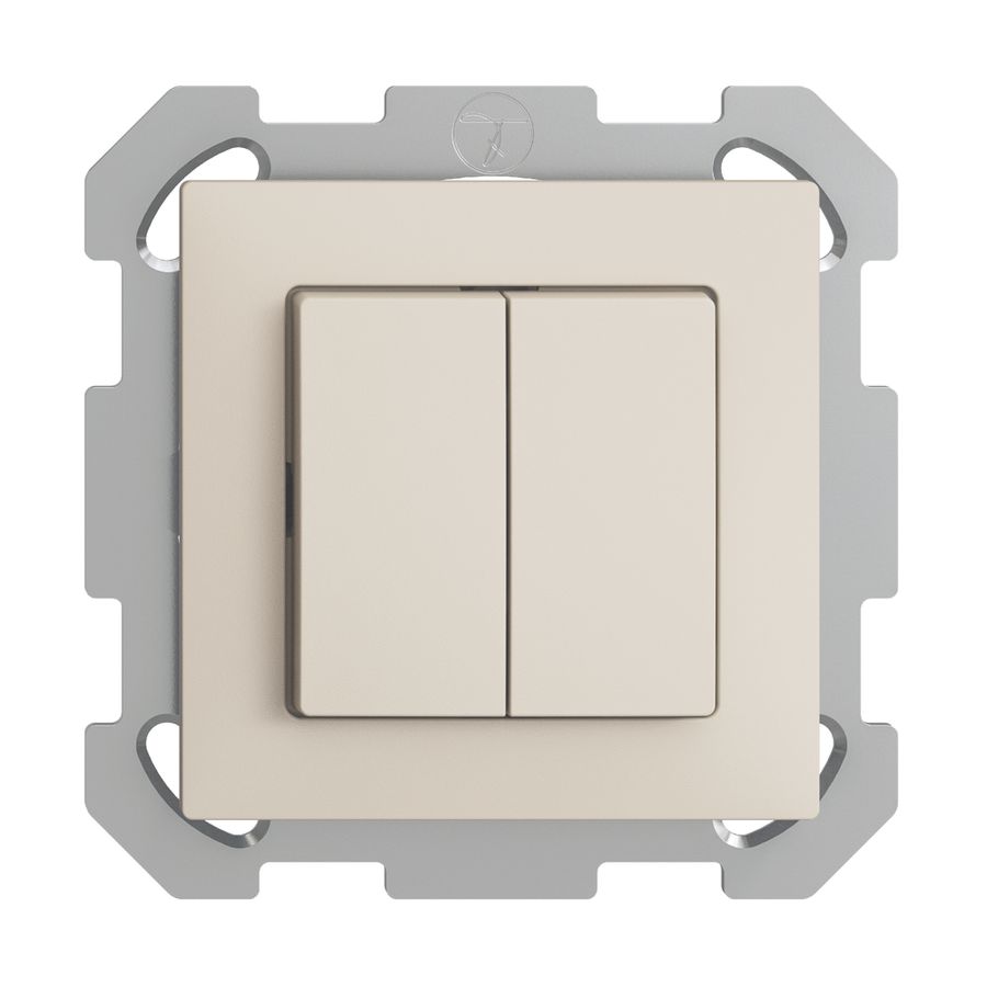 UP-Taster EDIZIOdue 2×A-R/1P crema