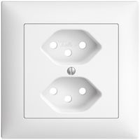 Frontset EDIZIOdue weiss 88×88mm 2×T13