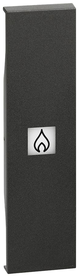 Cache de touche Living Now 1 module avec symbole chauffage noir