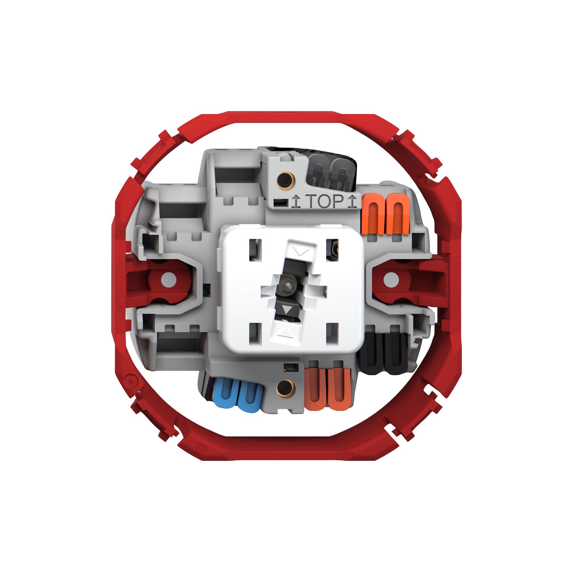 Poussoir Feller SNAPFIX® ARK/1P éclairage latéral blanc