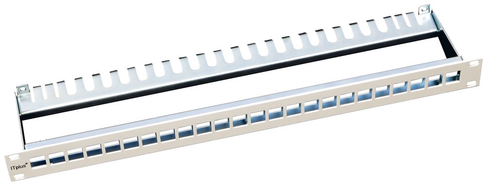 Panel ITplus 19'' 1HE leer für 24 Module weiss