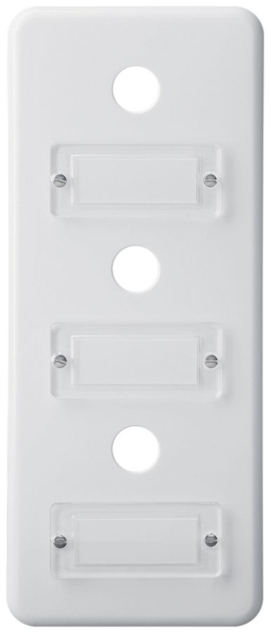 UP-Abdeckplatte basico 3×1 16+16+16mm weiss