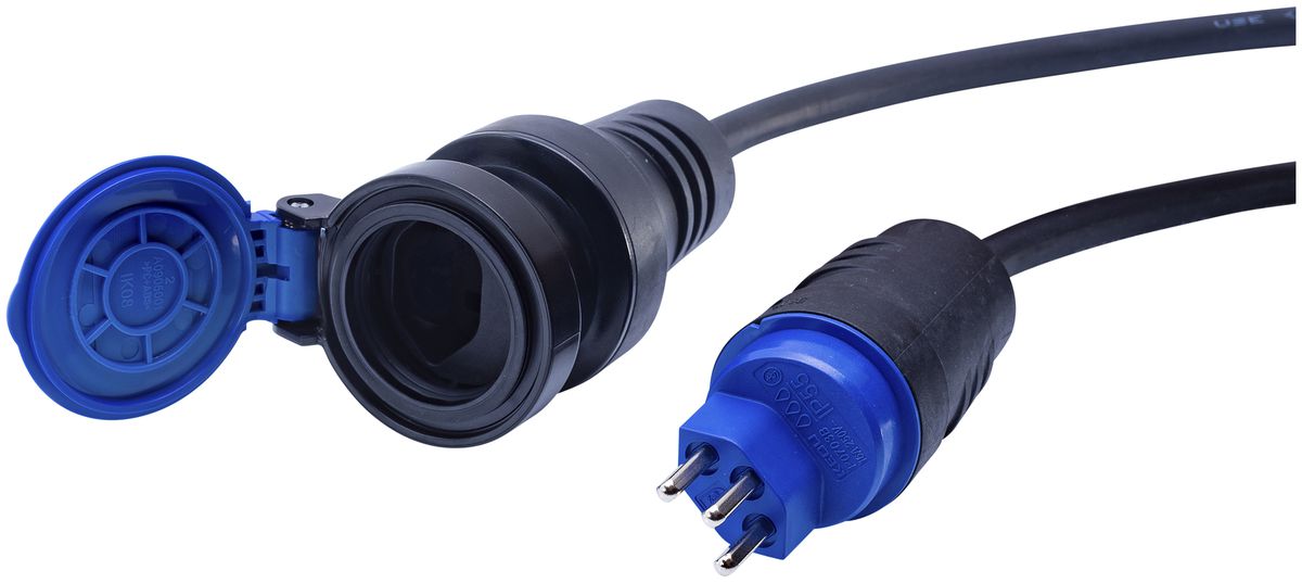 Prolunga ELBRO T23/T23 H07RN-F3G2.5mm² GDV 5m IP55 nero