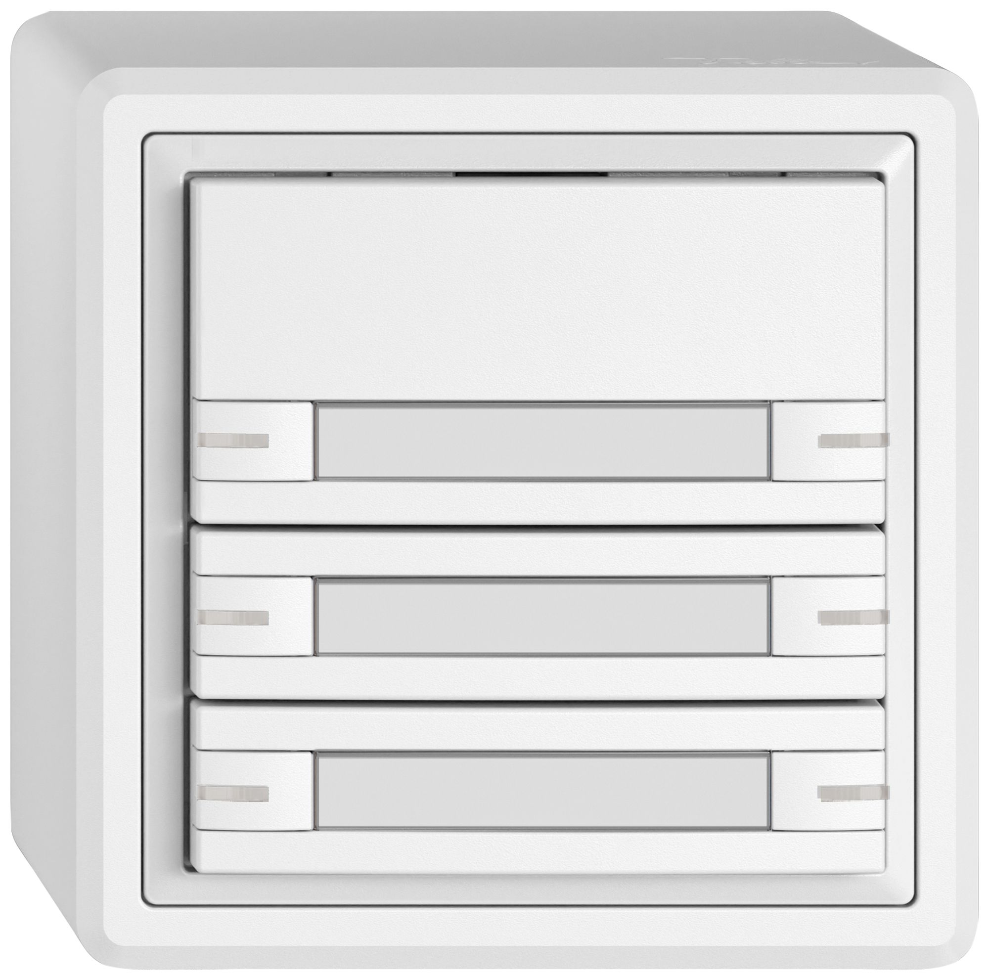 Pulsante KNX RGB AP EDIZIO.liv SNAPFIX® sensore temp.RGB-LED targ.6× com.1T bi