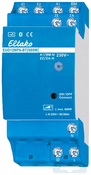 REG-Ferndimmer Eltako EUD12NPN-BT 230V Tipptaster DIM 18×58×66mm