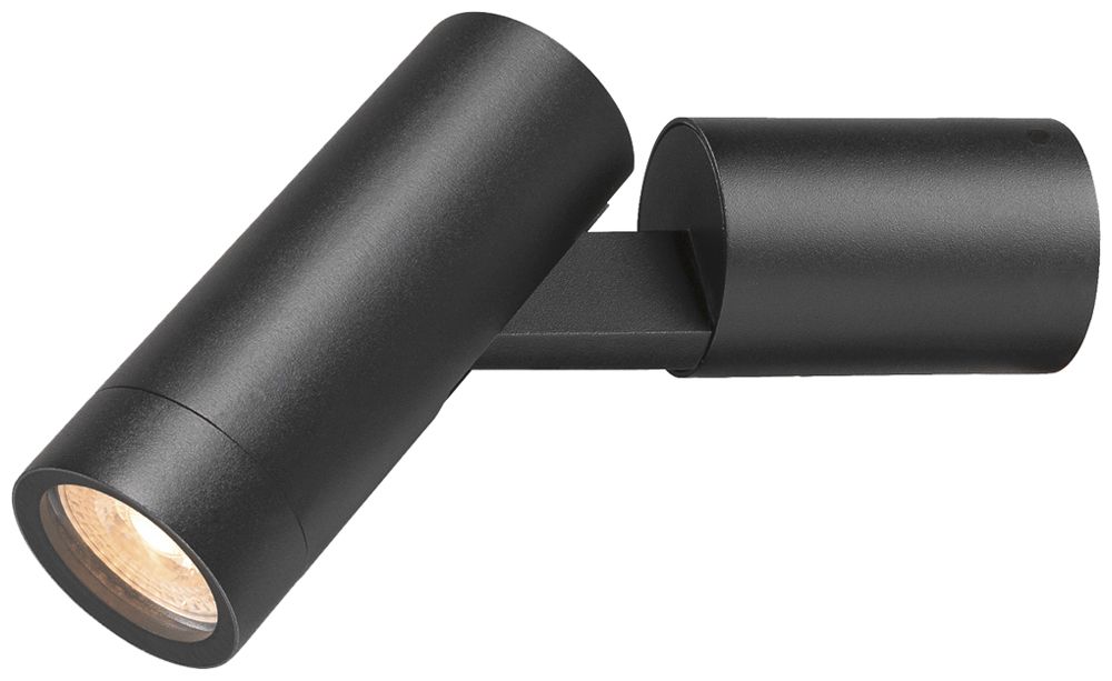 Decken-/Wandleuchte SLV S-TUBE GU10 1×0…10W IP65 Ø60×195mm schwarz