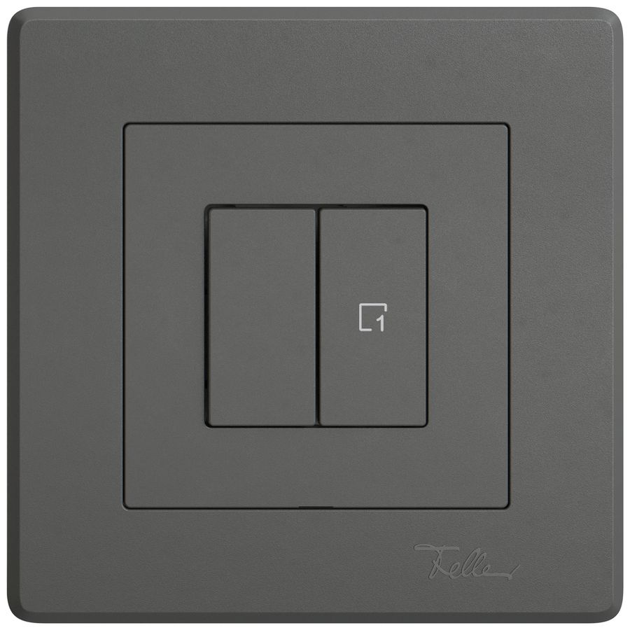 Interruttore a puls.INC EDIZIO.liv Wiser SNAPFIX® 1 canale 1 scena 2 tasti grs