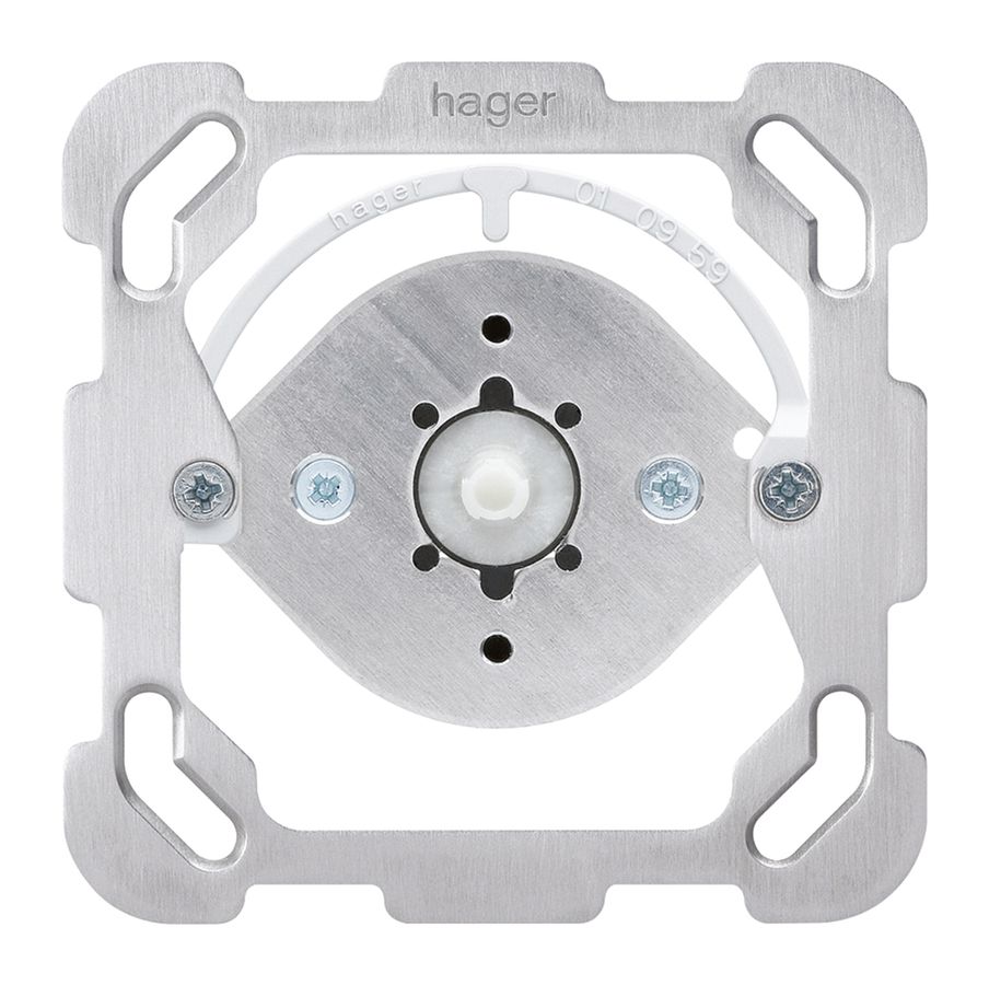 Intérieur contact pivotant Hager 1F/2L avec plaque de fixation