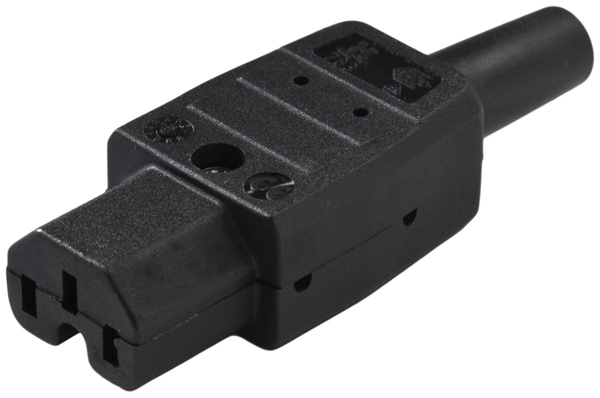 Apparatesteckdose Typ C15 ELBRO 10A 230VAC gerade max.120°C schwarz IP20