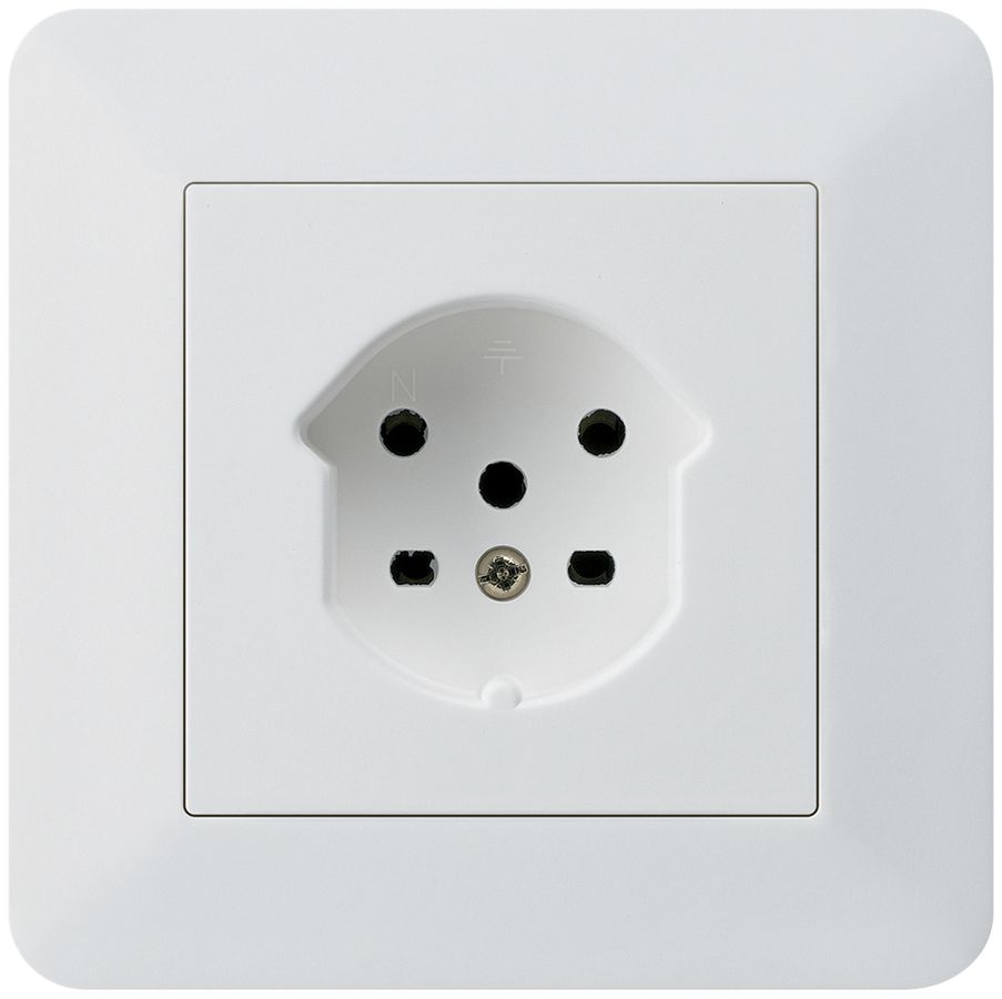 Prise ENC HA kallysto.trend type 15 avec bornes enfichables blanc