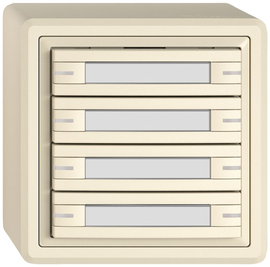 Pulsante KNX RGB AP EDIZIO.liv SNAPFIX® sensore temp.RGB-LED targ.8× com.1T cr