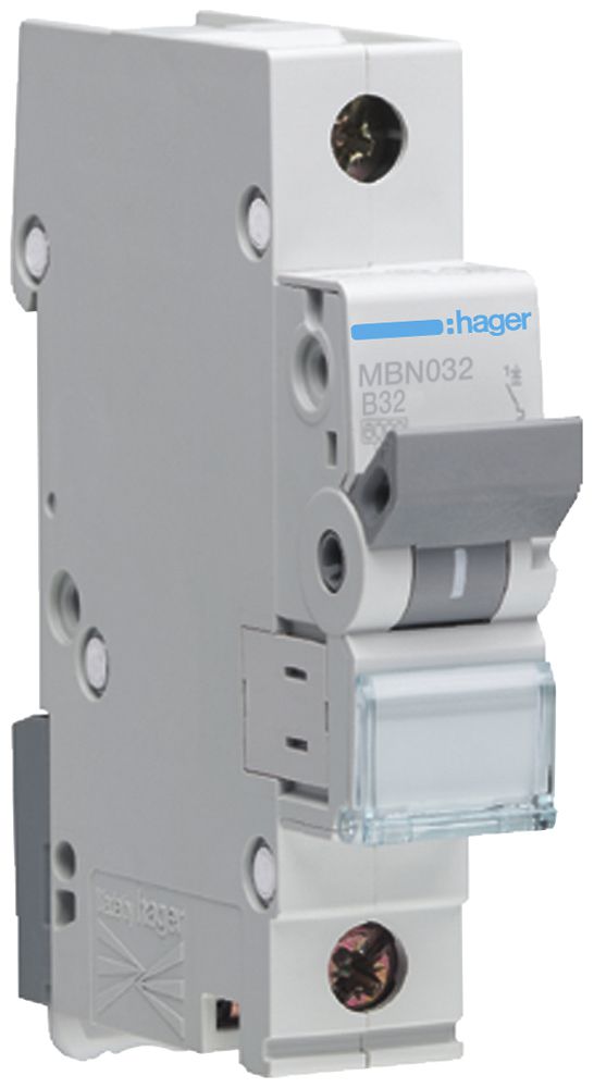 Disgiuntore Hager MCB 1P 230V tipo B 32A Icn 6kA 1UM