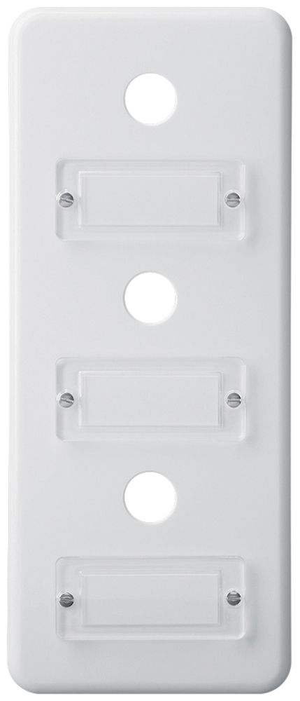 UP-Abdeckplatte basico 3×1 16+16+16mm weiss